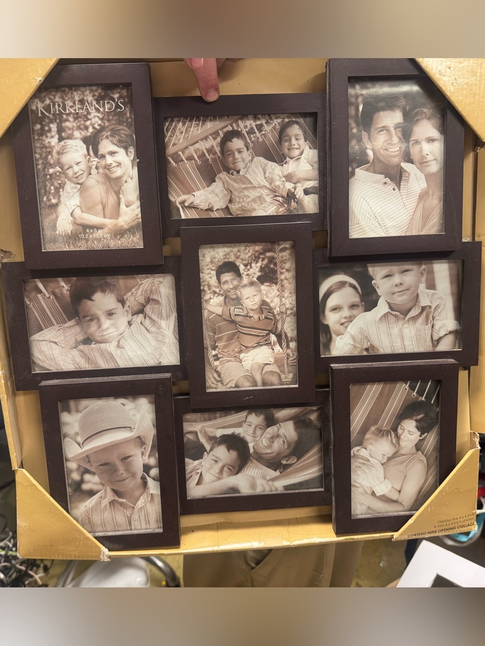 Kirklands Espresso Brown Multi-Opening Collage Frame